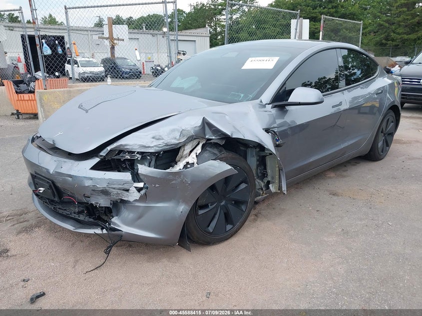 Vin: 5yj3e1ea9sf063592, lot: 46086790, tesla model 3 long range rear-wheel drive/standard rear-wheel drive 20252
