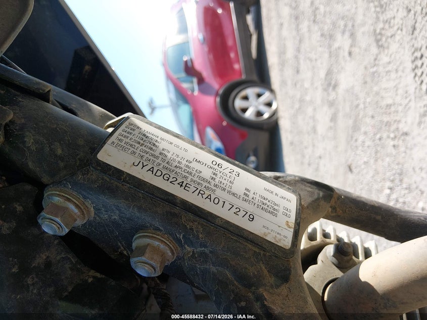 2024 Yamaha Xt250 VIN: JYADG24E7RA017279 Lot: 45588432