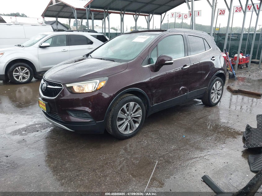 Vin: kl4cjasb1hb101587, lot: 46086860, buick encore preferred 20172