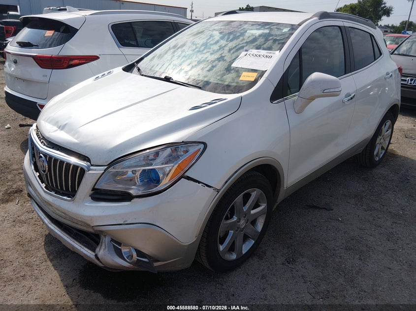 Vin: kl4cjcsbxeb749940, lot: 46086955, buick encore leather 20142