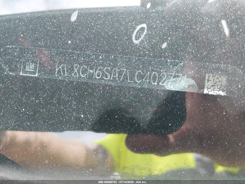 2020 Chevrolet Spark Fwd Activ Automatic VIN: KL8CH6SA7LC402771 Lot: 45588753