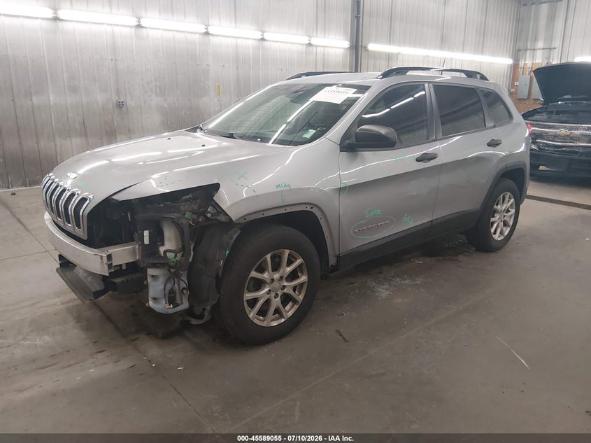 2017 Jeep Cherokee, Front End, IAAI, VIN 1C4PJMAB8HW544824 — photo 2