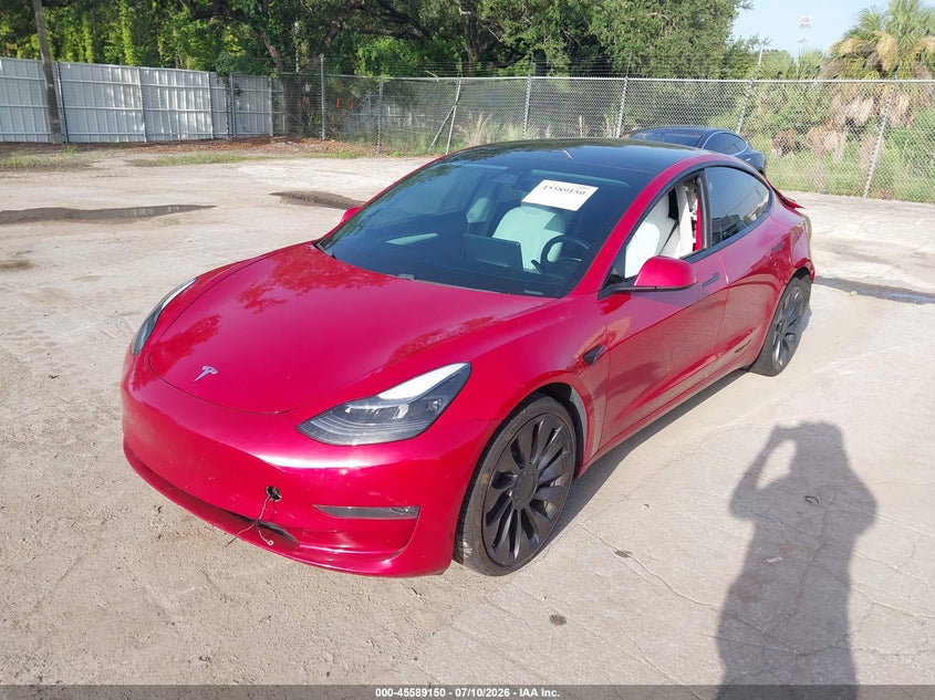 Vin: 5yj3e1ec8mf044035, lot: 46087527, tesla model 3 performance dual motor all-wheel drive 20212