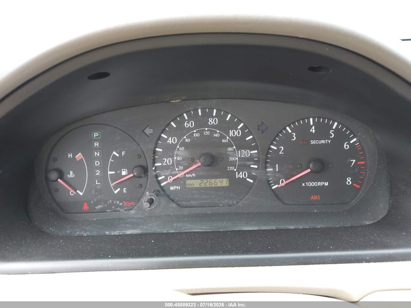 2001 Toyota Camry Solara Sle V6 VIN: 2T1CF22P01C458288 Lot: 45589323