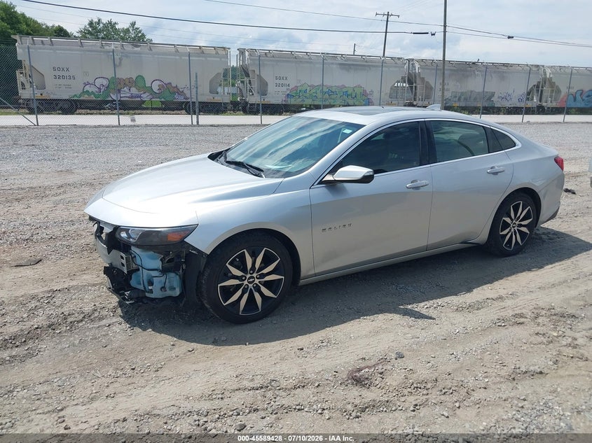 2017 Chevrolet Malibu, Удар спереду, IAAI, VIN 1G1ZE5ST1HF229253 — фото 2