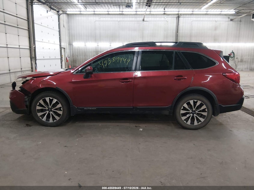 2018 Subaru Outback 2.5I Limited VIN: 4S4BSANC8J3392250 Lot: 45589449