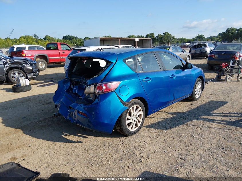 Vin: jm1bl1l77c1653549, lot: 46087963, mazda mazda3 i touring 20124