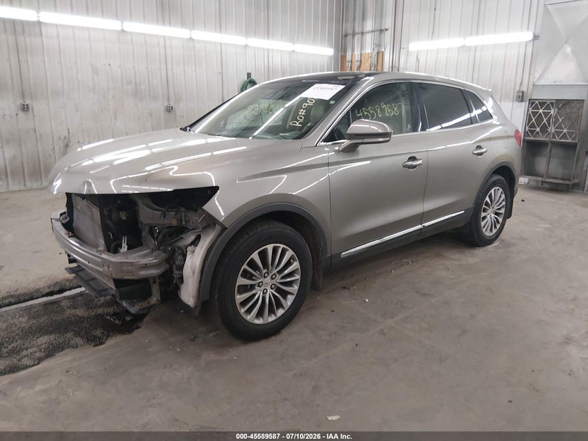 Vin: 2lmpj8kr9hbl14925, lot: 46087964, lincoln mkx select 20172