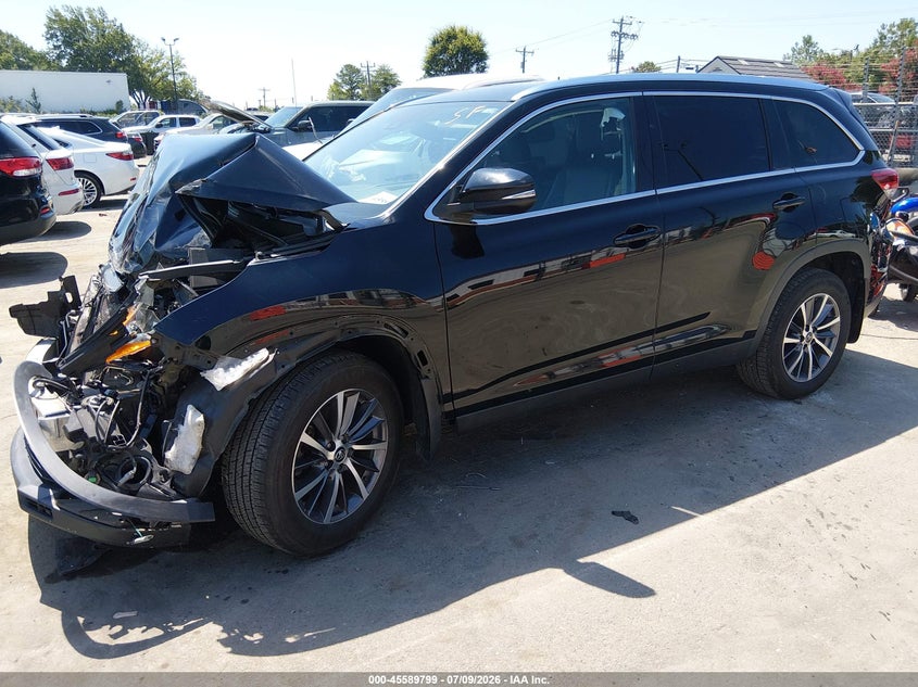 TOYOTA HIGHLANDER 2019 VIN 5TDJZRFH7KS587471