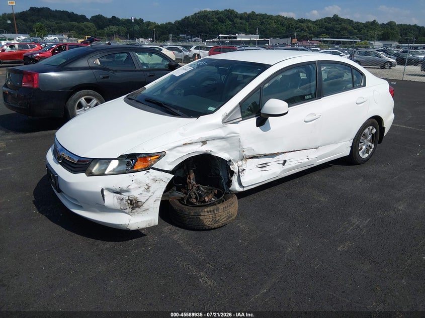 2012 Honda Civic Lx VIN: 19XFB2F57CE089662 Lot: 45589935