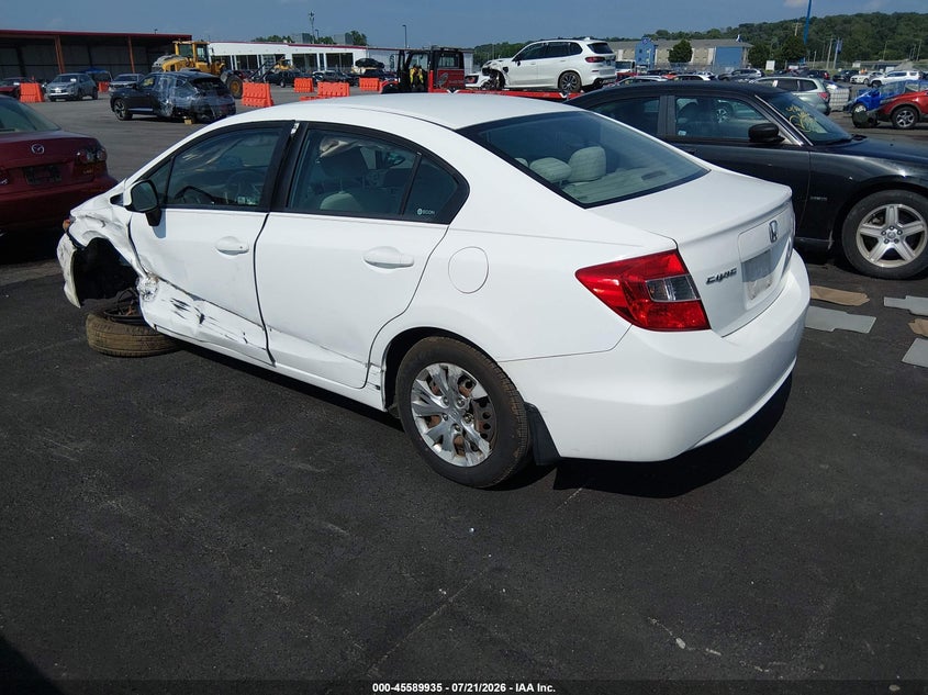 2012 Honda Civic Lx VIN: 19XFB2F57CE089662 Lot: 45589935