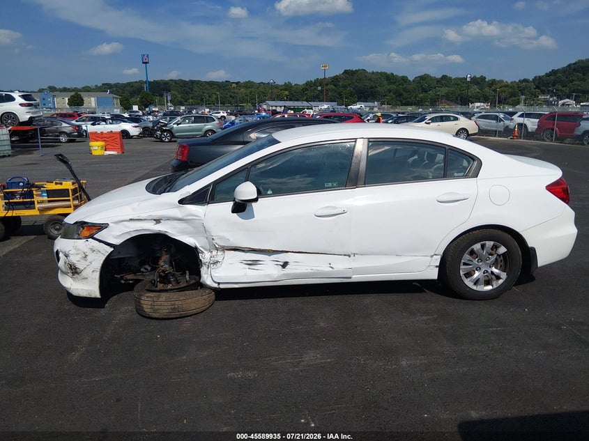 2012 Honda Civic Lx VIN: 19XFB2F57CE089662 Lot: 45589935