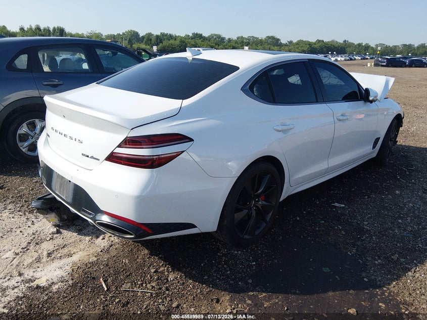 Vin: kmtg54te0nu090332, lot: 46088366, genesis g70 3.3t awd 20224