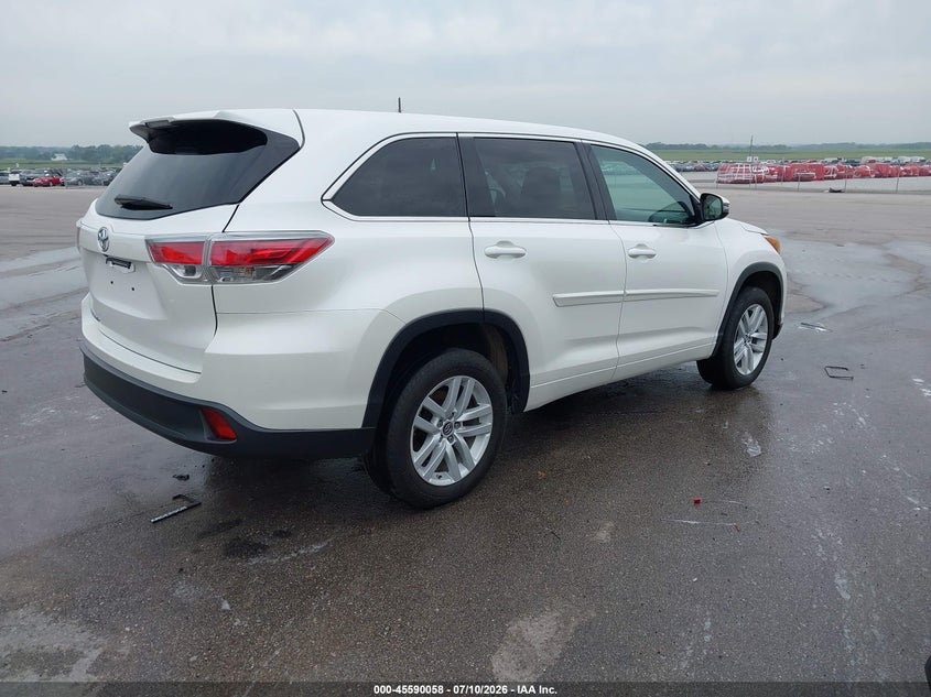 Vin: 5tdzkrfh1gs139175, lot: 46088435, toyota highlander le v6 20164