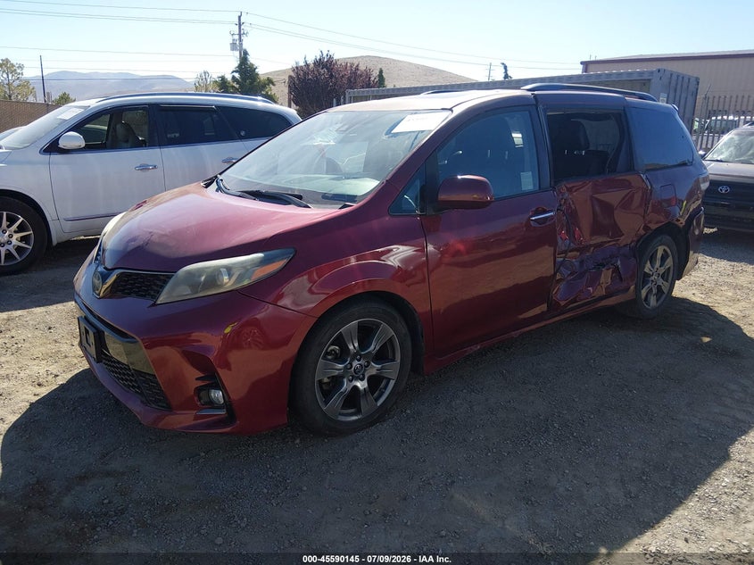 Vin: 5tdxz3dc7ks965996, lot: 46088522, toyota sienna se 8 passenger 20192