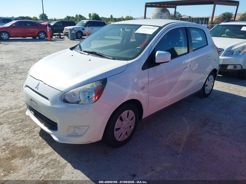 2015 Mitsubishi Mirage, Затоплення, IAAI, VIN ML32A3HJ9FH040529 — фото 2