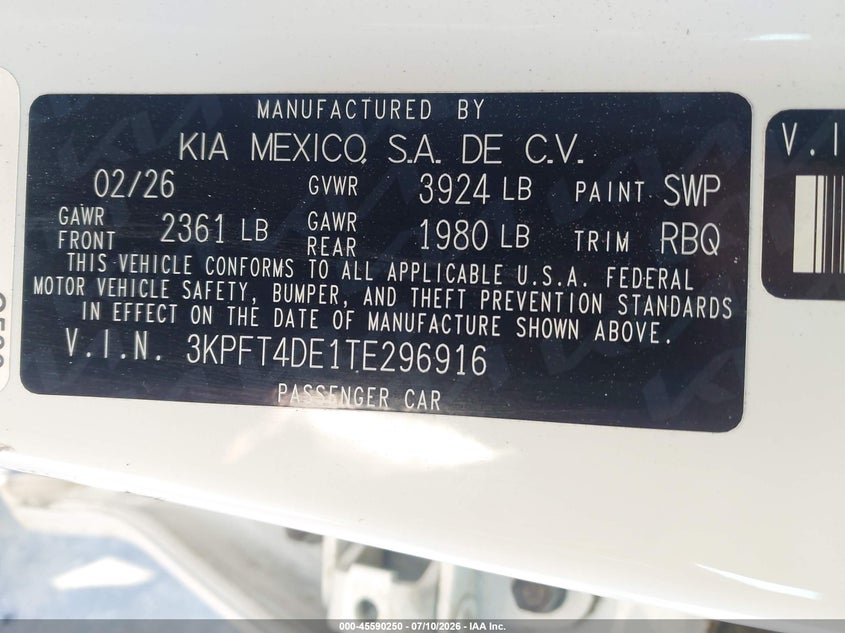2026 KIA K4 LX · Фото 9