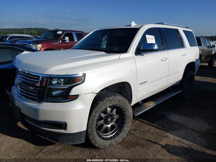 2017 Chevrolet Tahoe Premier, Удар спереди, IAAI, VIN 1GNSKCKC7HR207009 — фото 2