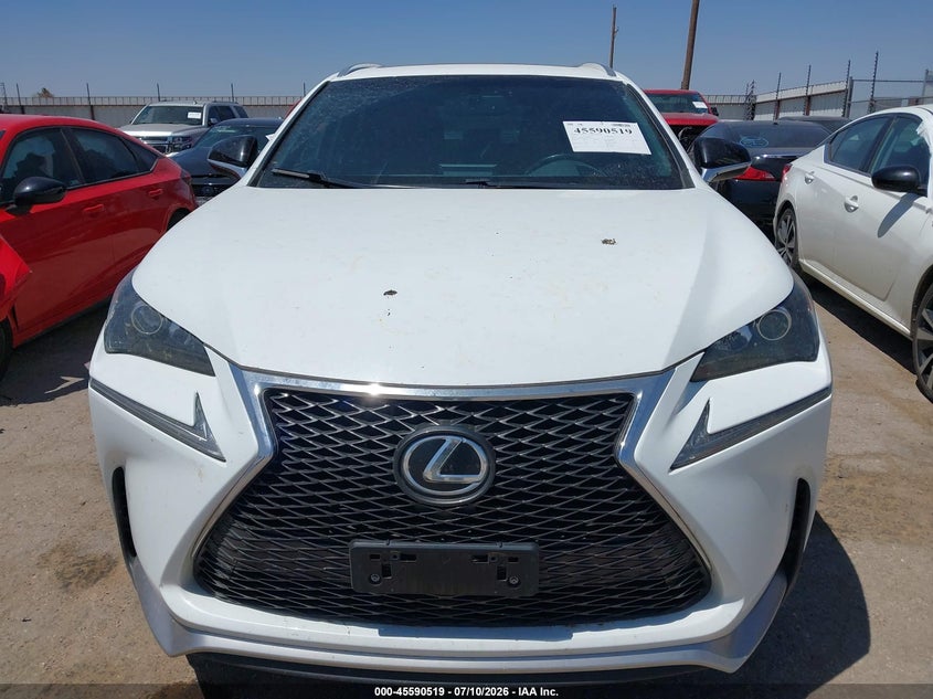 2016 Lexus Nx 200T F Sport VIN: JTJBARBZ6G2077537 Lot: 45590519