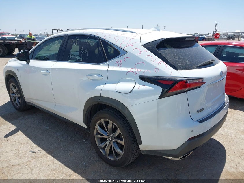 Vin: jtjbarbz6g2077537, lot: 46088896, lexus nx 200t f sport 20163