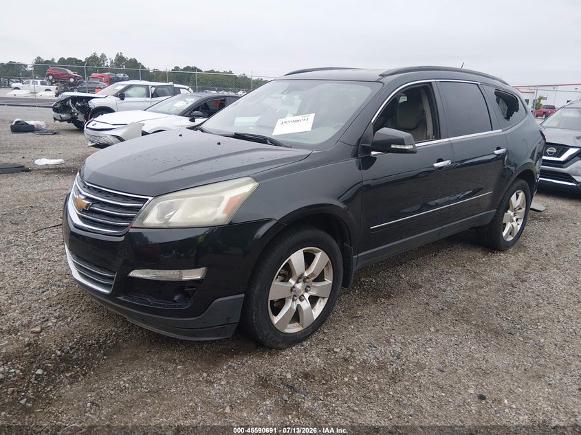 2014 Chevrolet Traverse, Левый зад, IAAI, VIN 1GNKRJKD9EJ272155 — фото 2