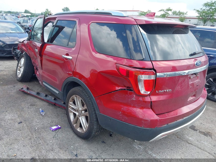 Vin: 1fm5k8fh5ggd18866, lot: 46089129, ford explorer limited 20163