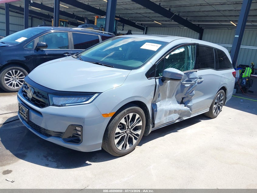 2025 Honda Odyssey Elite, Left Side, IAAI, VIN 5FNRL6H90SB041706 — photo 2