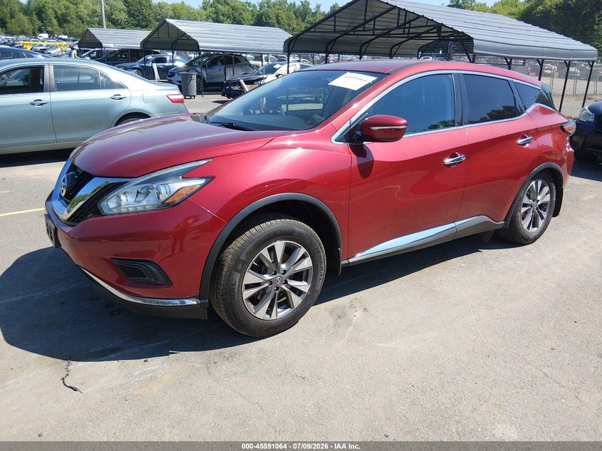 2015 Nissan Murano S, Right Rear, IAAI, VIN 5N1AZ2MH3FN274144 — photo 2