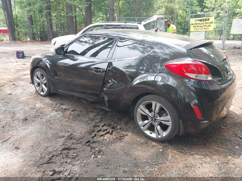 Vin: kmhtc6adxcu065505, lot: 46089632, hyundai veloster base w/black 20123