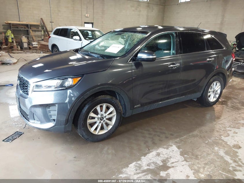 Vin: 5xypgda55kg557477, lot: 46089764, kia sorento 3.3l lx 20192