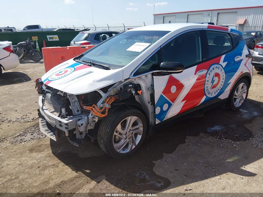 Vin: 1g1fw6s02p4107667, lot: 46089888, chevrolet bolt ev fwd 1lt 20232