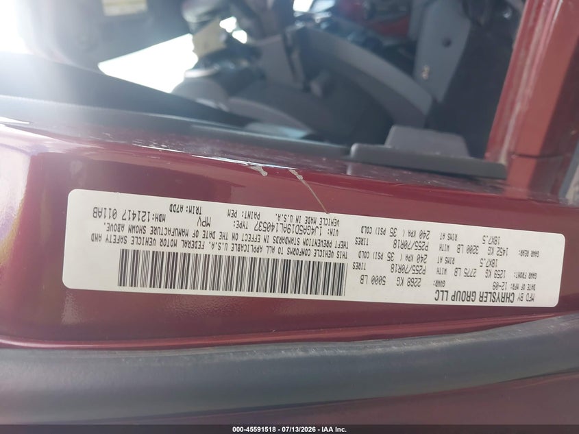 JEEP WRANGLER 2010 VIN 1J4GA5D19AL140537