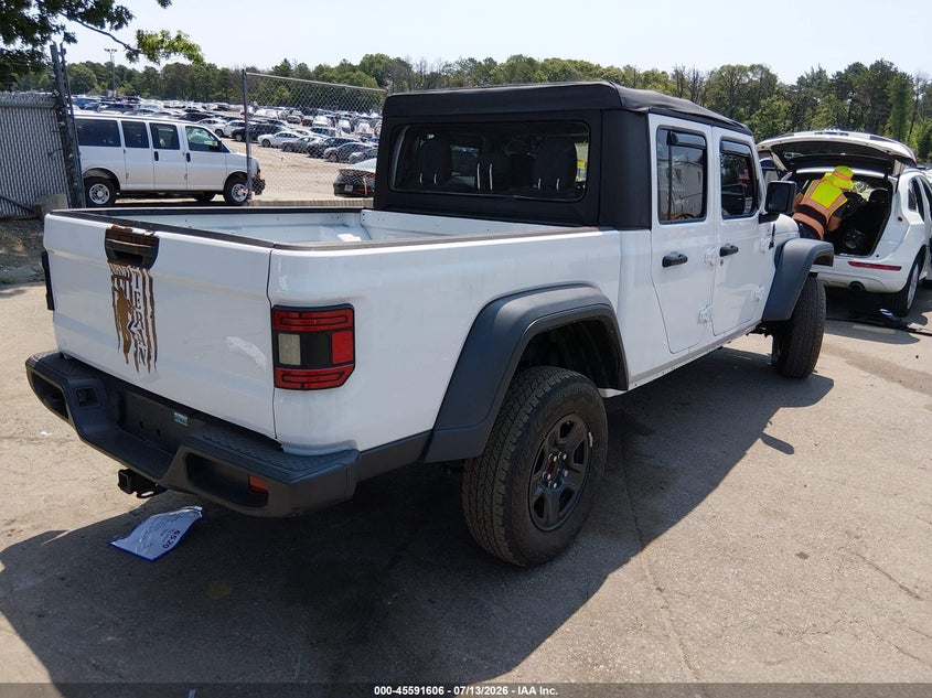 Vin: 1c6hjtag4ml611268, lot: 46089983, jeep gladiator sport 4x4 20214