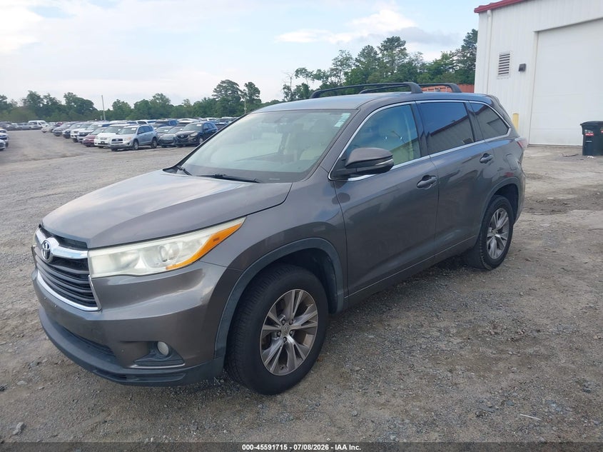 2014 Toyota Highlander, Звичайний знос, IAAI, VIN 5TDZKRFH5ES015309 — фото 2