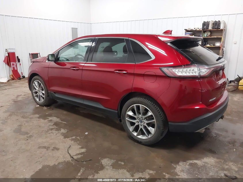 Vin: 2fmtk4k93fbc07401, lot: 46090348, ford edge titanium 20153