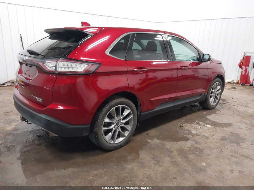 Vin: 2fmtk4k93fbc07401, lot: 46090348, ford edge titanium 20154