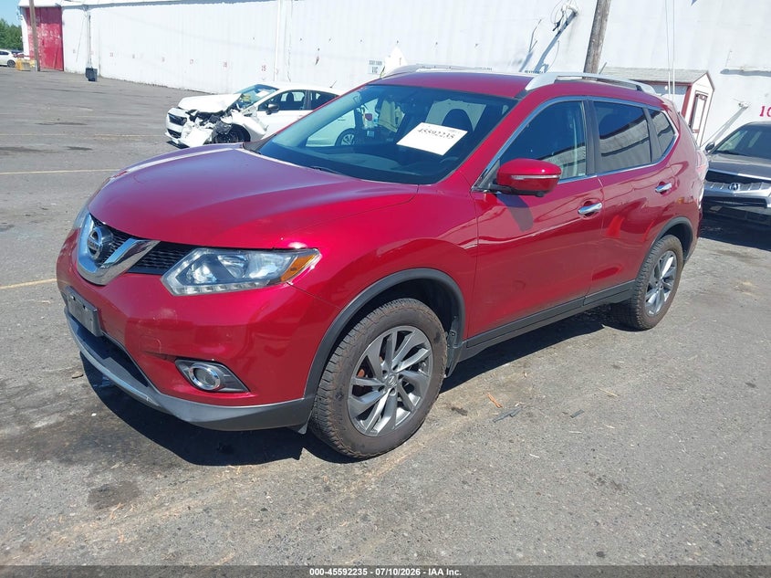 2015 Nissan Rogue, Front End, IAAI, VIN 5N1AT2MV6FC816372 — photo 2