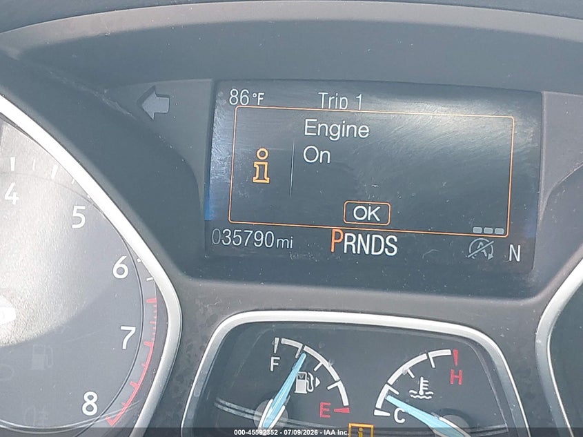 2018 FORD FOCUS SEDAN 1.0L I-3 DI, DOHC, VVT, TURBO, 123HP