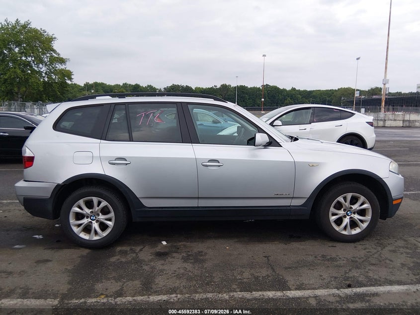 BMW X3 2009 VIN WBXPC93489WJ30601