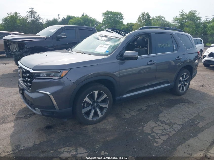 2025 Honda Pilot, Стихия, IAAI, VIN 5FNYG1H75SB118717 — фото 2