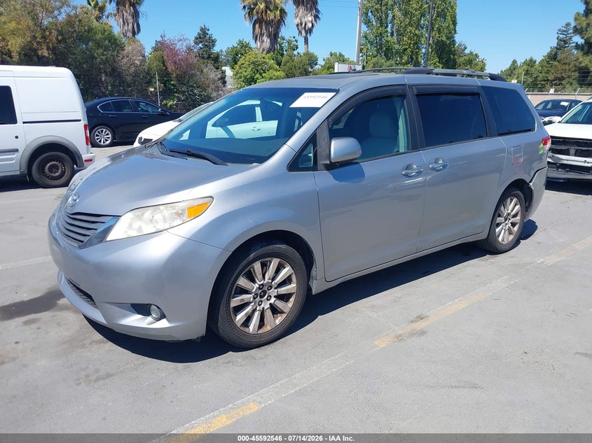 2011 Toyota Sienna, Удар сзади, IAAI, VIN 5TDDK3DC5BS009794 — фото 2