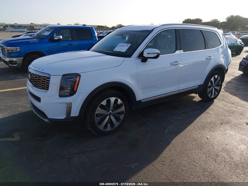 2021 Kia Telluride, Left Rear, IAAI, VIN 5XYP64HC9MG169727 — photo 2