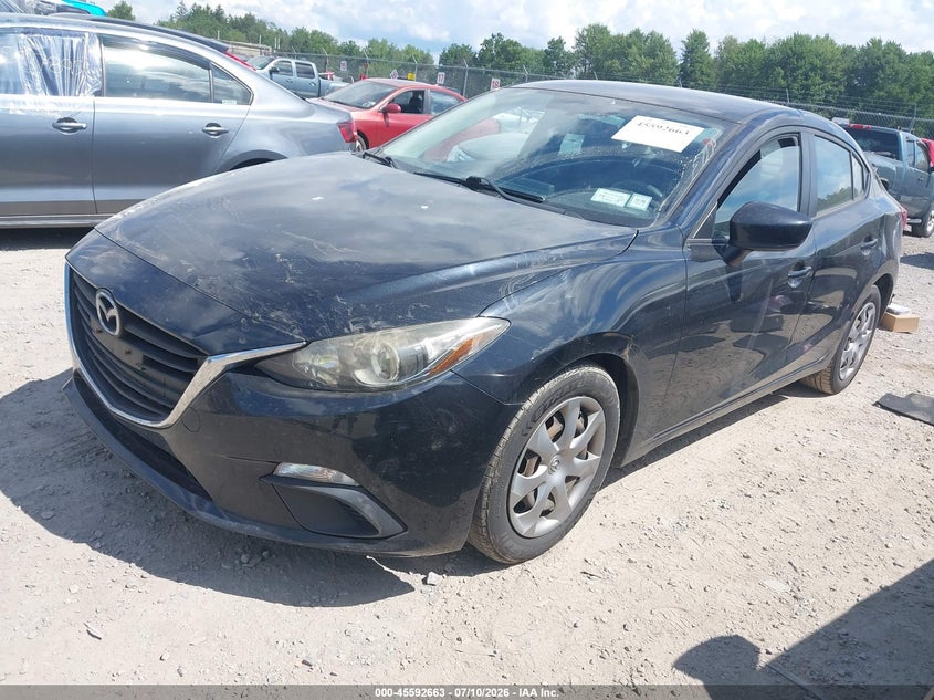 Vin: jm1bm1u79e1122335, lot: 46091040, mazda mazda3 i sport 20142