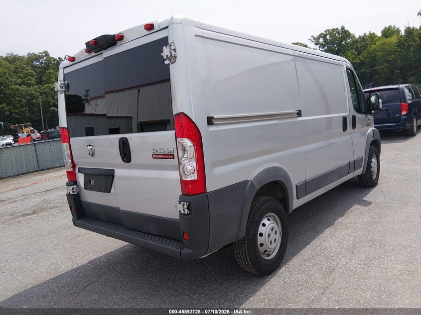 Vin: 3c6trvag7je147332, lot: 46091105, ram promaster 1500 low roof 136 wb 20184