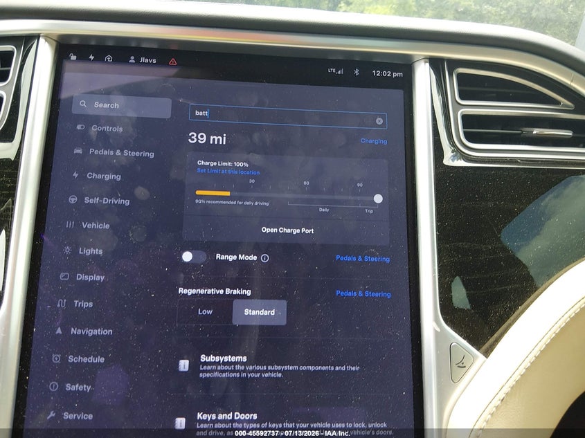 2016 Tesla Model S 60/70/75/85 VIN: 5YJSA1E14GF158964 Lot: 45592737