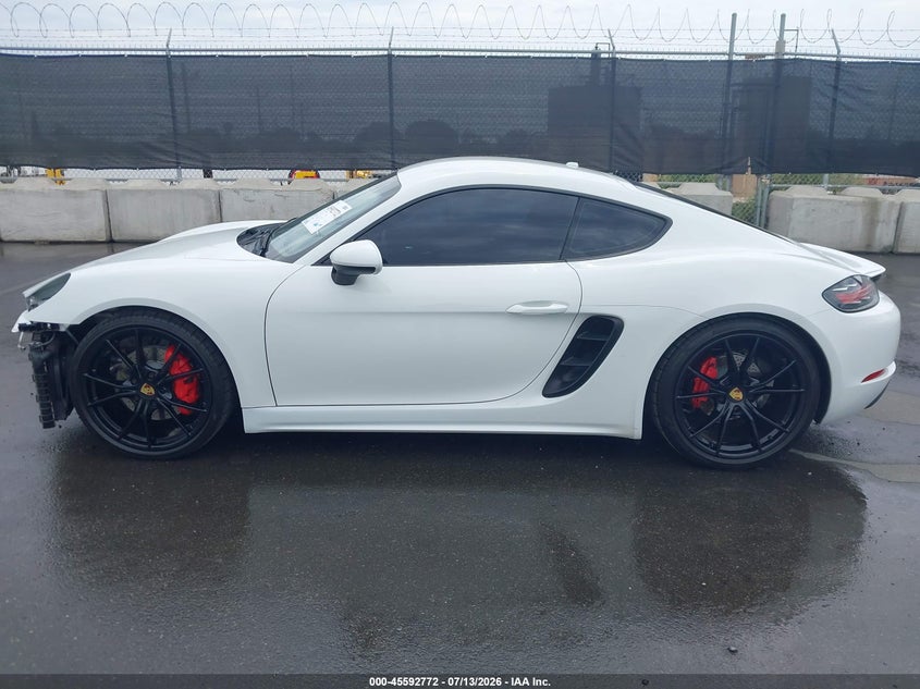 2018 Porsche 718 Cayman S VIN: WP0AB2A89JK278092 Lot: 45592772