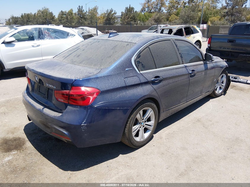 Vin: wba8e1c56ja758497, lot: 46091188, bmw 330e iperformance 20184