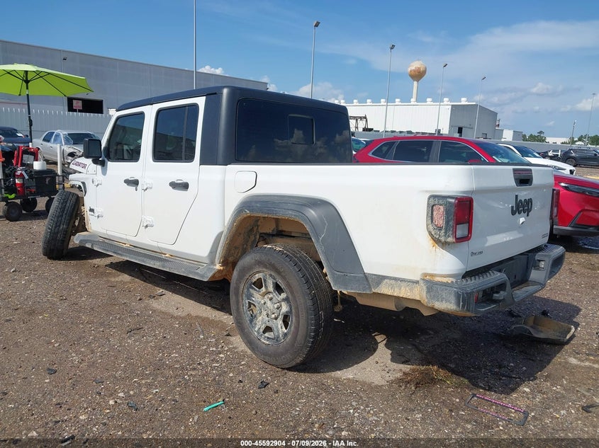 Vin: 1c6hjtag0ml537590, lot: 46091281, jeep gladiator sport 4x4 20213