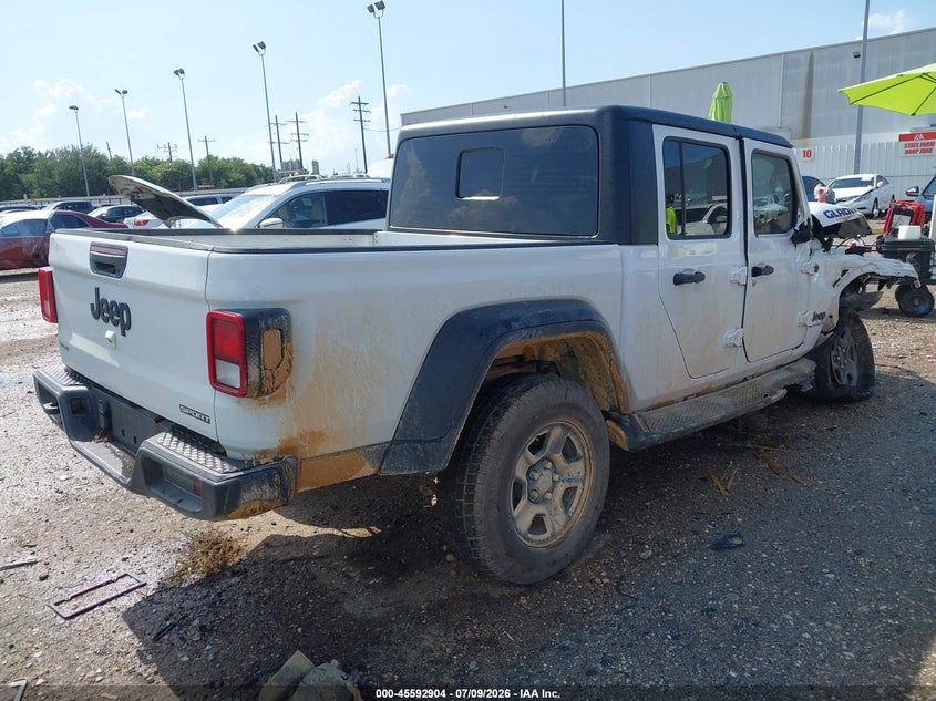 Vin: 1c6hjtag0ml537590, lot: 46091281, jeep gladiator sport 4x4 20214