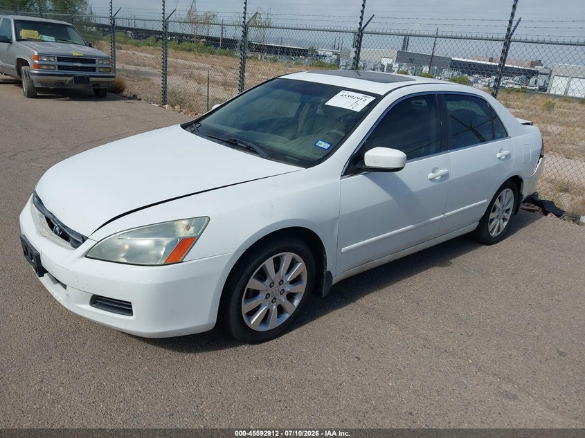 2006 Honda Accord 3.0 Ex, Rear, IAAI, VIN 1HGCM66586A047093 — photo 2